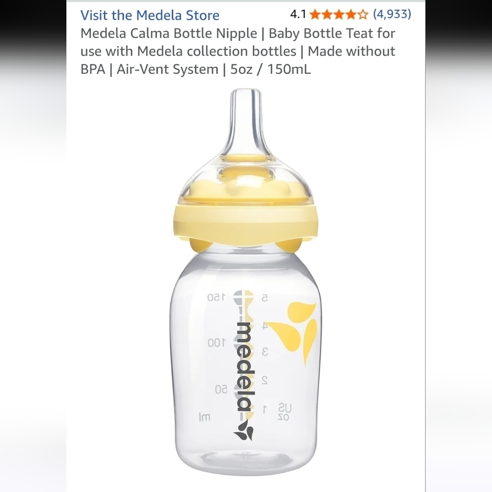 Medela Baby Bottle with Cream Accents